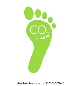 Kohlenstofffußabdruck. Umweltfreundliches Vektorsymbol-Design. Einzeln auf weißem Hintergrund