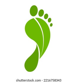 Carbon footprint. Eco friendly vector isolated sign