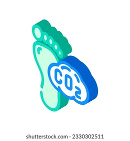 carbon footprint environmental isometric icon vector. carbon footprint environmental sign. isolated symbol illustration