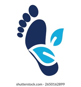 Elemento Ícone De Pegada De Carbono Para O Projeto