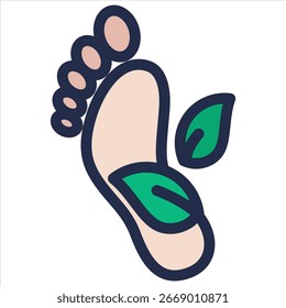 Elemento de icono de huella de carbono para diseño