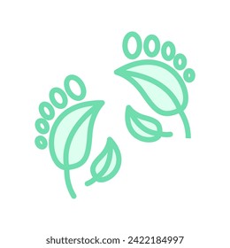 Carbon Footprint icon, carbon, footprint, emissions, impact duotone line icon, editable vector icon, pixel perfect, illustrator ai file