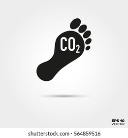 Carbon Footprint Icon. Environmental Damage And Global Warming Symbol. EPS 10 Vector.