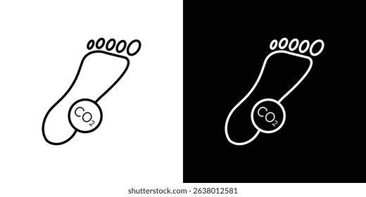 Carbon footprint icon Graphic vector set for ui design