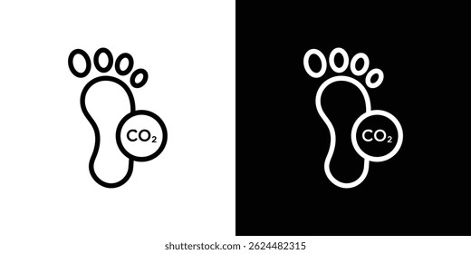 Carbon footprint icon. Logotype vector set