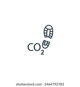 Carbon Footprint icon. Monochrome simple Social Responsibility icon for templates, web design and infographics