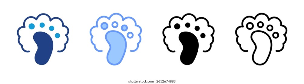Carbon Footprint icon set multiple style collection