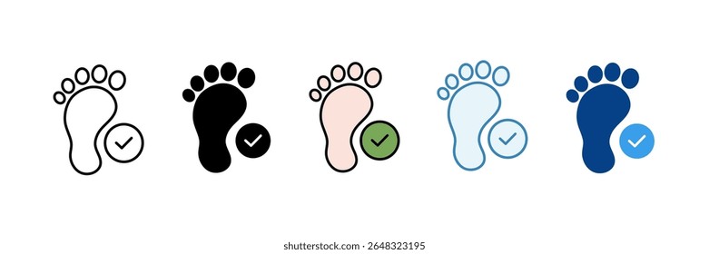 Carbon Footprint Icon Definir Coleção de Estilos Múltiplos