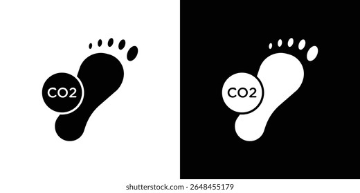 Carbon footprint icon symbol collection. Flat vector stock illustration.