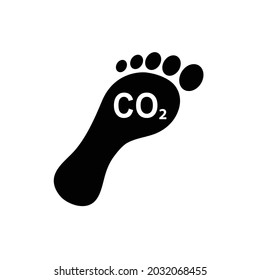 carbon footprint icon vector ecologi sign