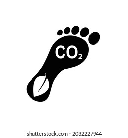 Carbon Footprint Icon Vector Ecologi Sign