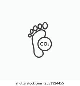 Carbon footprint icon vector illustration. EPS10