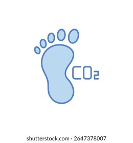 Carbon Footprint Icon vector stock illustration