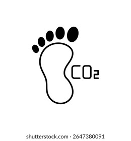Carbon Footprint Icon vector stock illustration