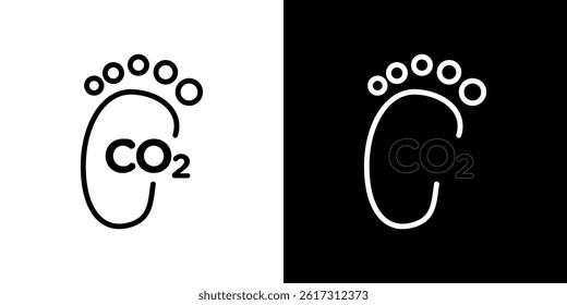 Carbon footprint icon vector for web and mobile app. Symbol isolated.