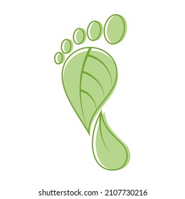 Carbon Footprint Label. Eco Friendly Vector Icon Design