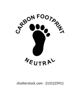 Carbon Footprint Label Icon In Black Flat Glyph, Filled Style Isolated On White Background