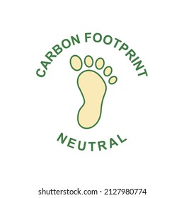 Carbon Footprint Label Icon In Color Icon, Isolated On White Background 