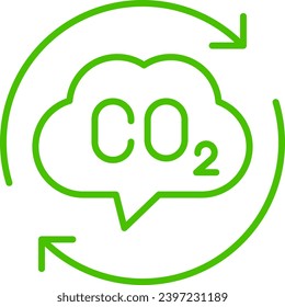  carbon footprint line icon symbol illustration