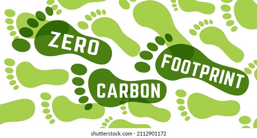 Carbon footprint. Total amount of greenhouse gases, carbon dioxide and methane, generated by our actions. Ecology, global warming concept. Editable vector illustration isolated on a white background. 