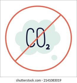carbon free. hand drawn EV doodle icon.