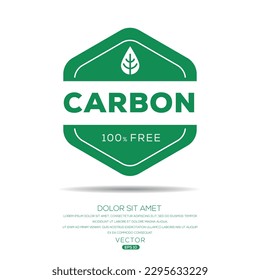 (Carbon free) Zeichen, Vektorgrafik.