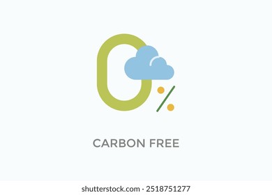 Ícone De Vetor Sem Carbono Ou Ilustração De Logotipo