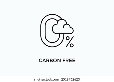 Icono de Vector libre de carbono o ilustración de logotipo