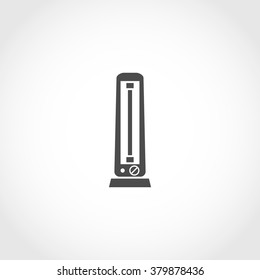 Carbon heater vector icon. Climatic equipment vector icon.