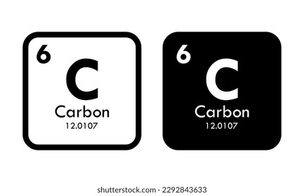 carbon icon set. vector template illustration  for web design