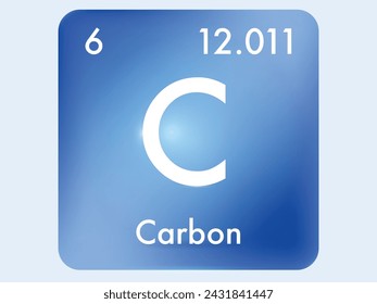 Carbon icon style concept on Periodic table