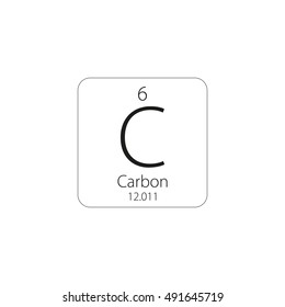 Carbon icon - vector illustration.