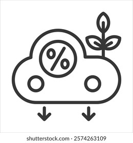 Carbon Icon Vector Illustration Outline