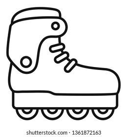 Carbon inline skates icon. Outline carbon inline skates vector icon for web design isolated on white background