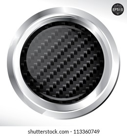 Carbon Kevlar Button big pattern, Vector