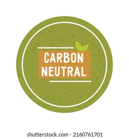 Carbon marking on label of food, clothing and other goods.  price tags, sticker with information about environmental safety. Zero carbon footprint. Vector illustration