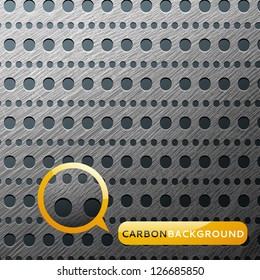 Carbon metallic seamless pattern. Vector illustration for your iron design. Parallel line of holes.