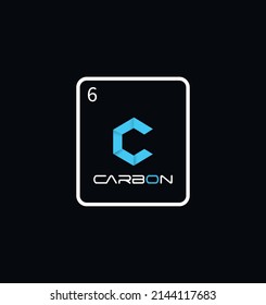 Diseño de logotipo sencillo, diseño de símbolos personalizados de carbono redondo, archivo vector de descarga gratuita.