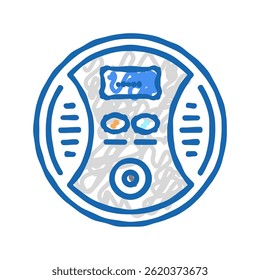 detector de monóxido de carbono doodle ícone esboço vetor. sinal detector de monóxido de carbono. símbolo isolado ilustração
