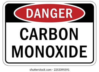 Carbon monoxide safety sign and labels