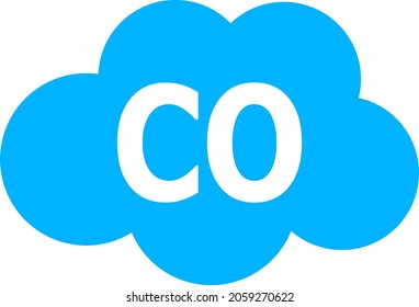 Carbon Monoxide vector illustration. A flat illustration design of Carbon Monoxide icon on a white background.