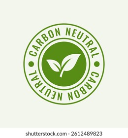 Carbon neutral badges vector design