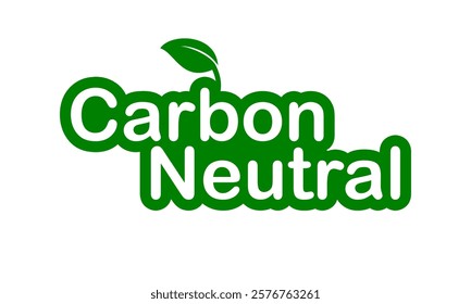 Carbon neutral design logo template illustration