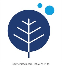 Carbon Neutral Flat Blue Icon Vector Illustration