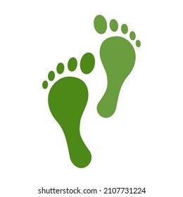 Carbon neutral footprint, vector label design, icon