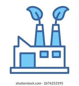 Carbon Neutral Icon Blue Vector Illustration