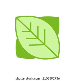 Carbon neutral icon logo. Leaf. Ecology background label concept. Vector
