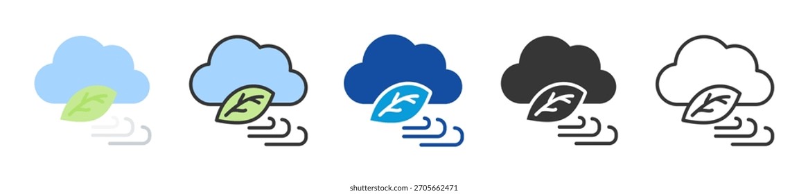 carbon neutral icon set multi style various collection