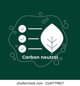 CO2-neutrales Symbol, Vektorkunst