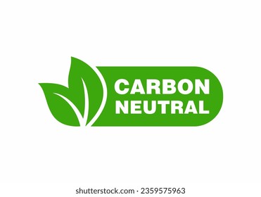 Etiqueta neutra de carbono para su producto. concepto de etiqueta de fondo de ecología de carbono con monóxido de carbono.